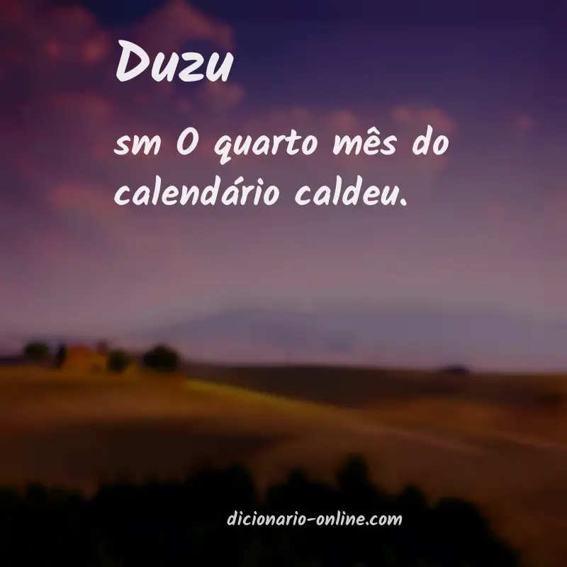 Significado de duzu