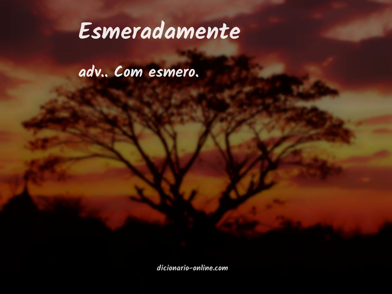 Significado de esmeradamente