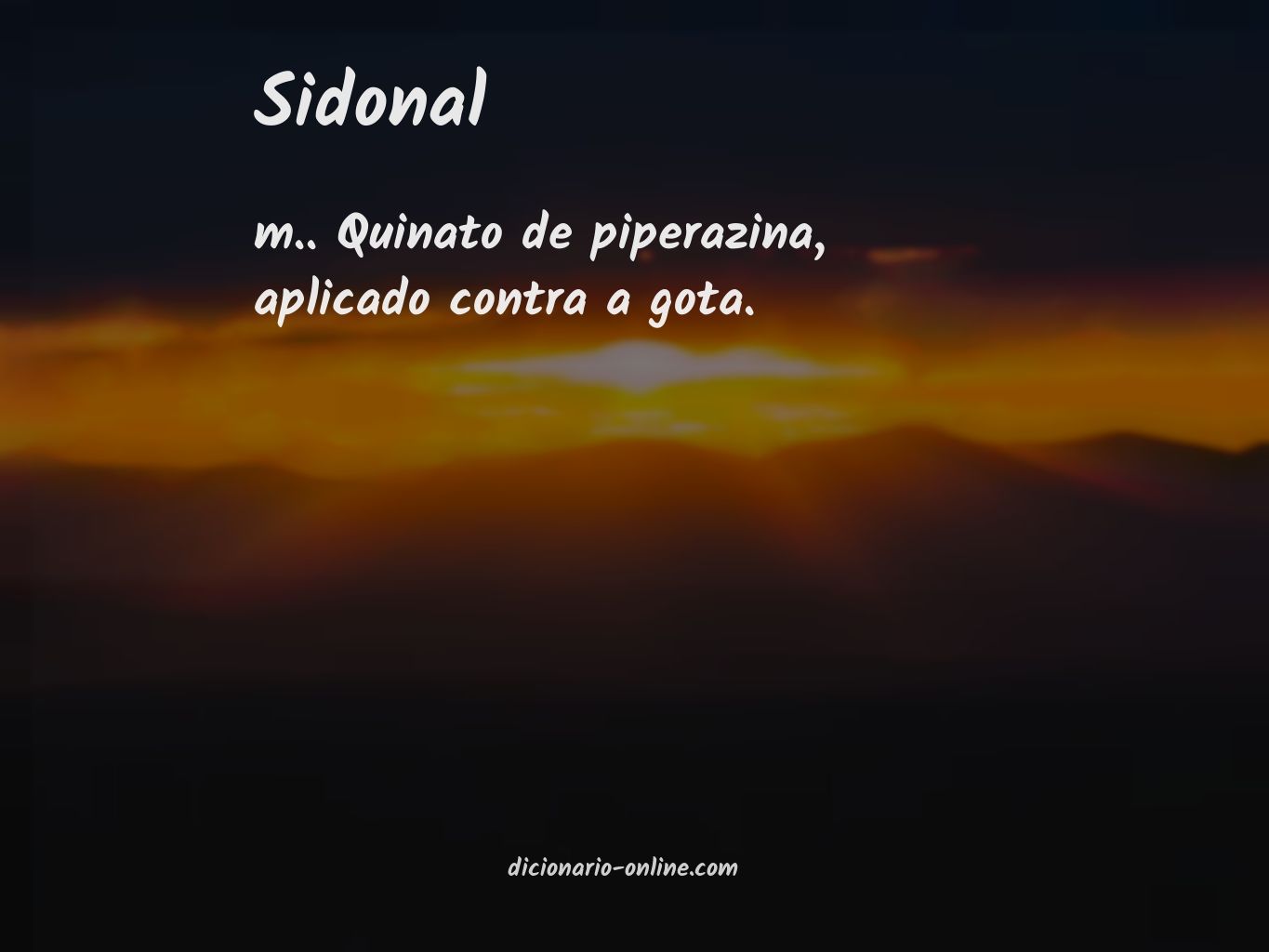 Significado de sidonal