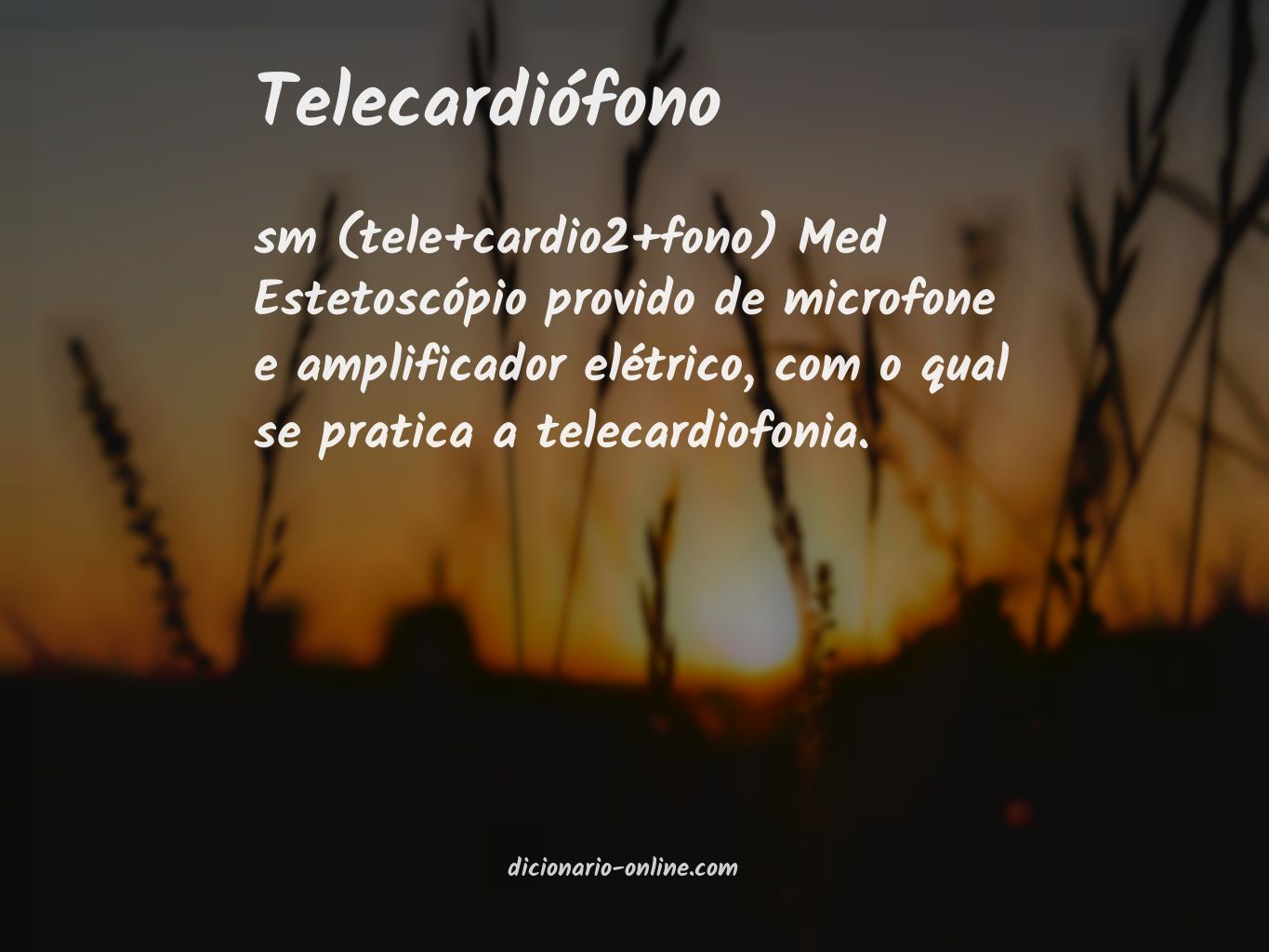Significado de telecardiófono