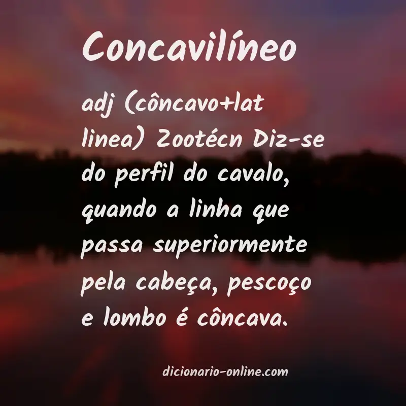 Significado de concavilíneo