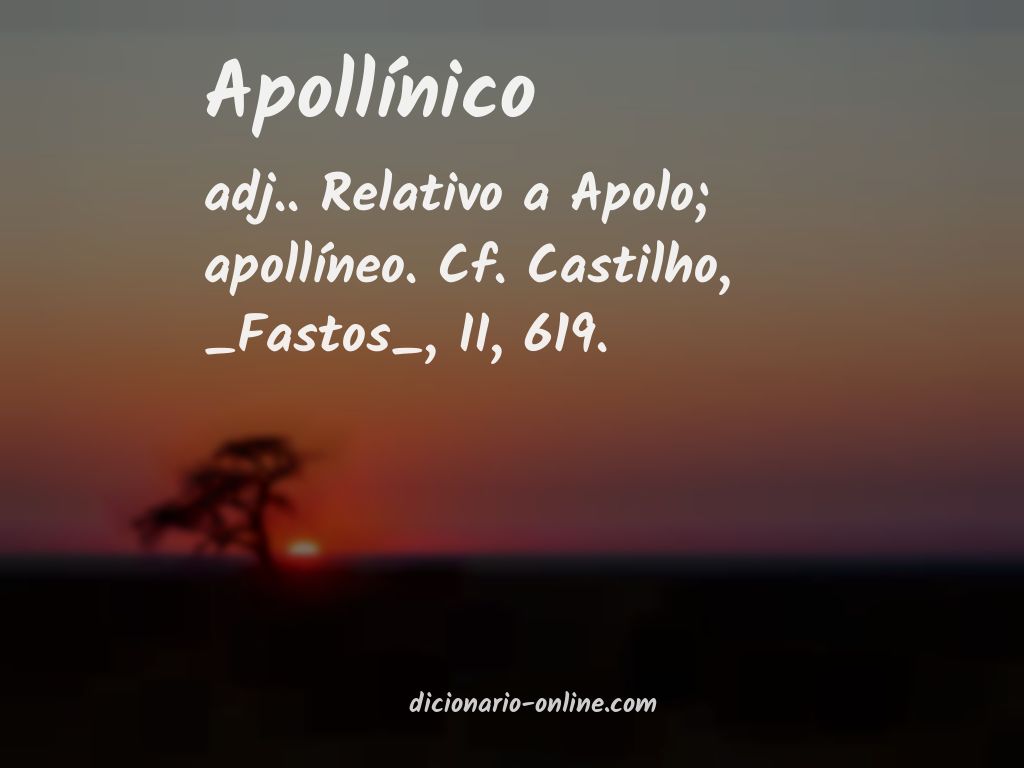 Significado de apollínico