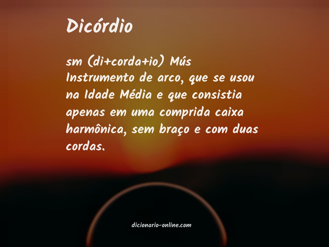 Significado de dicórdio