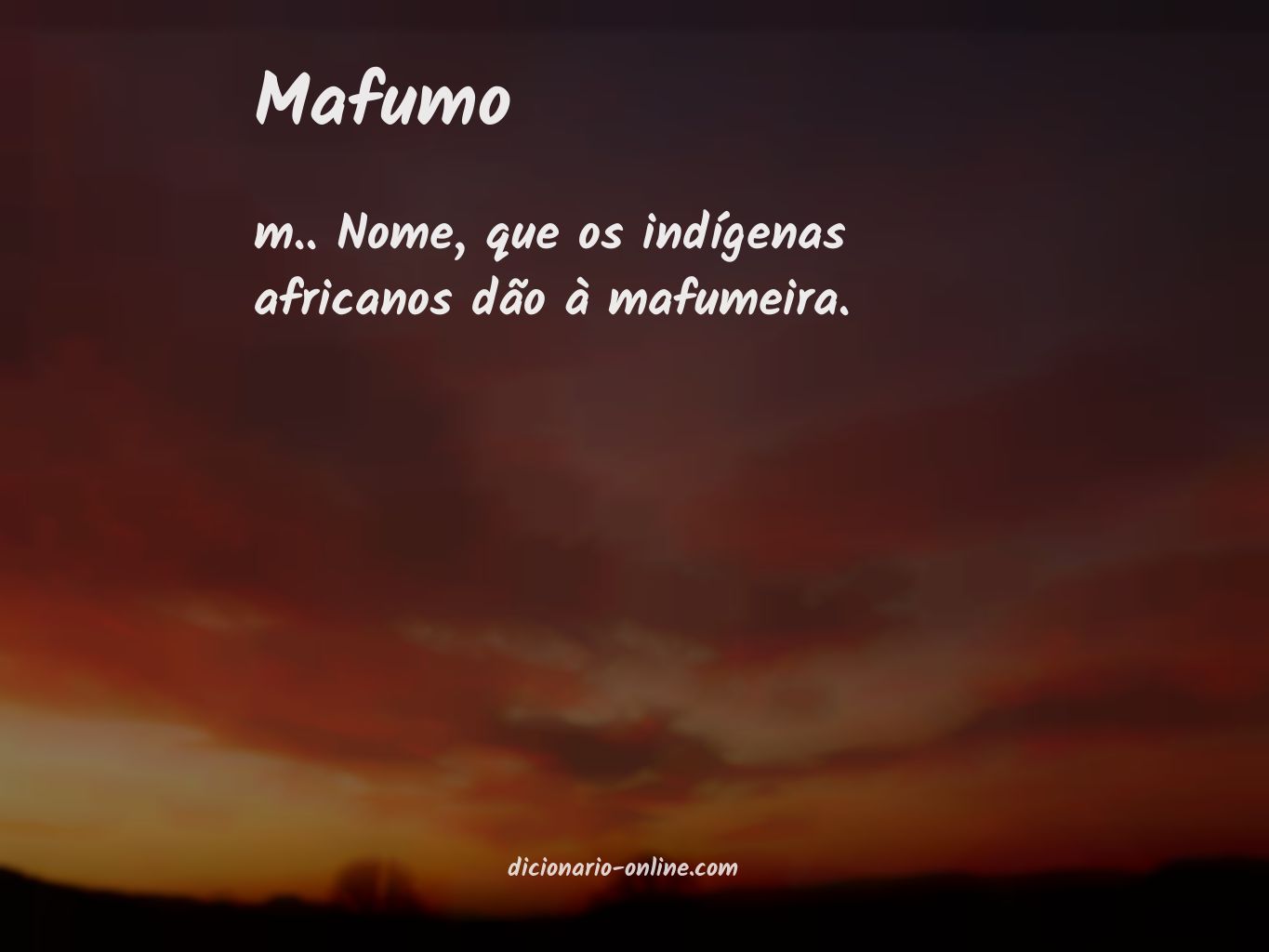 Significado de mafumo