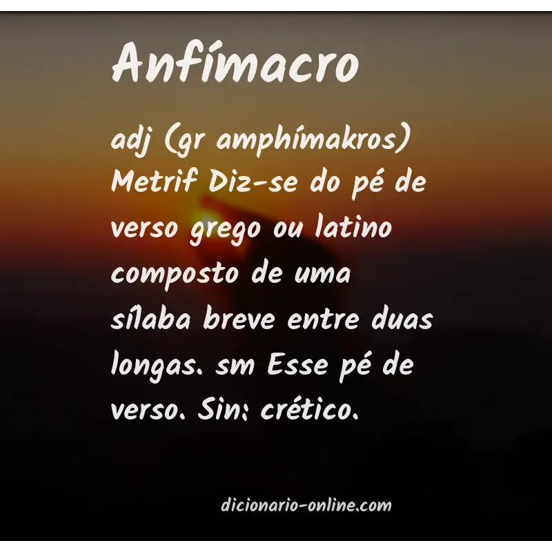 Significado de anfímacro