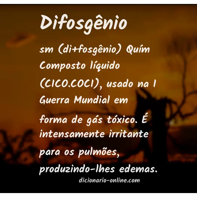Significado de difosgênio