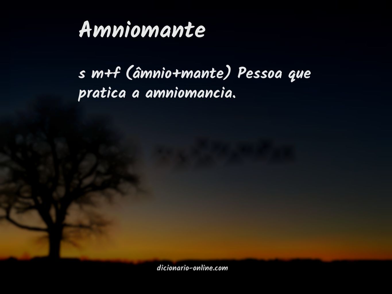 Significado de amniomante