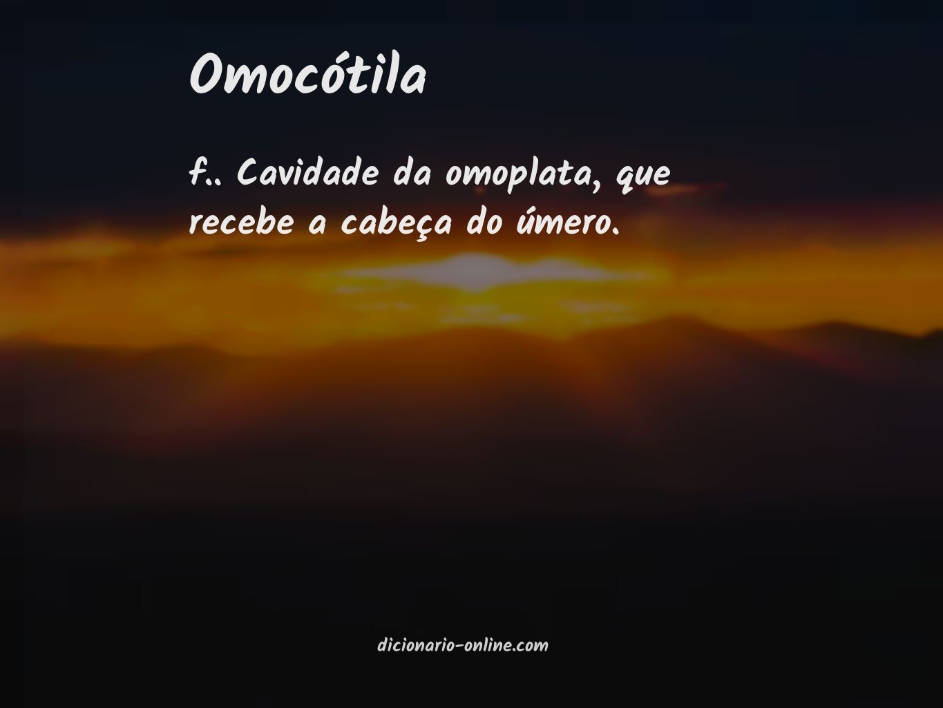 Significado de omocótila