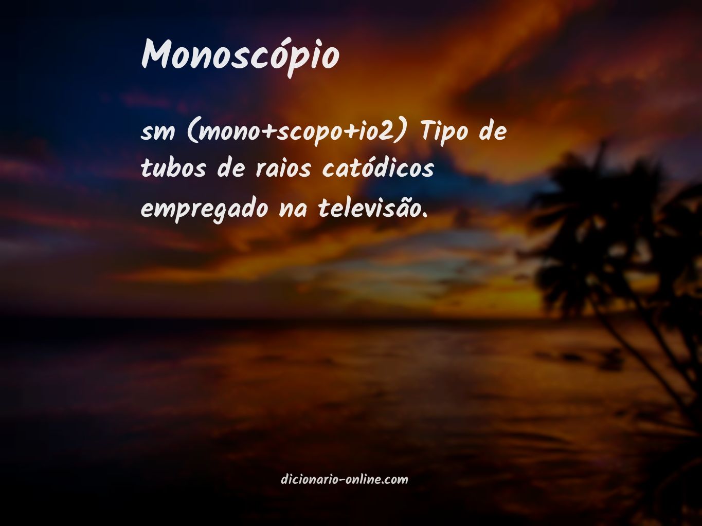 Significado de monoscópio