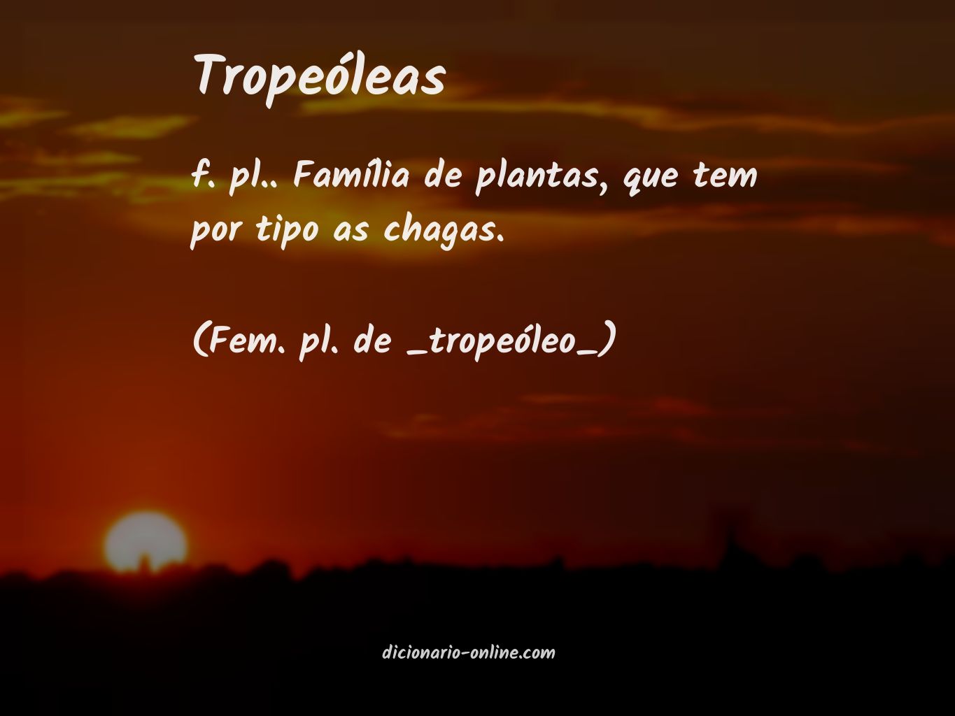 Significado de tropeóleas