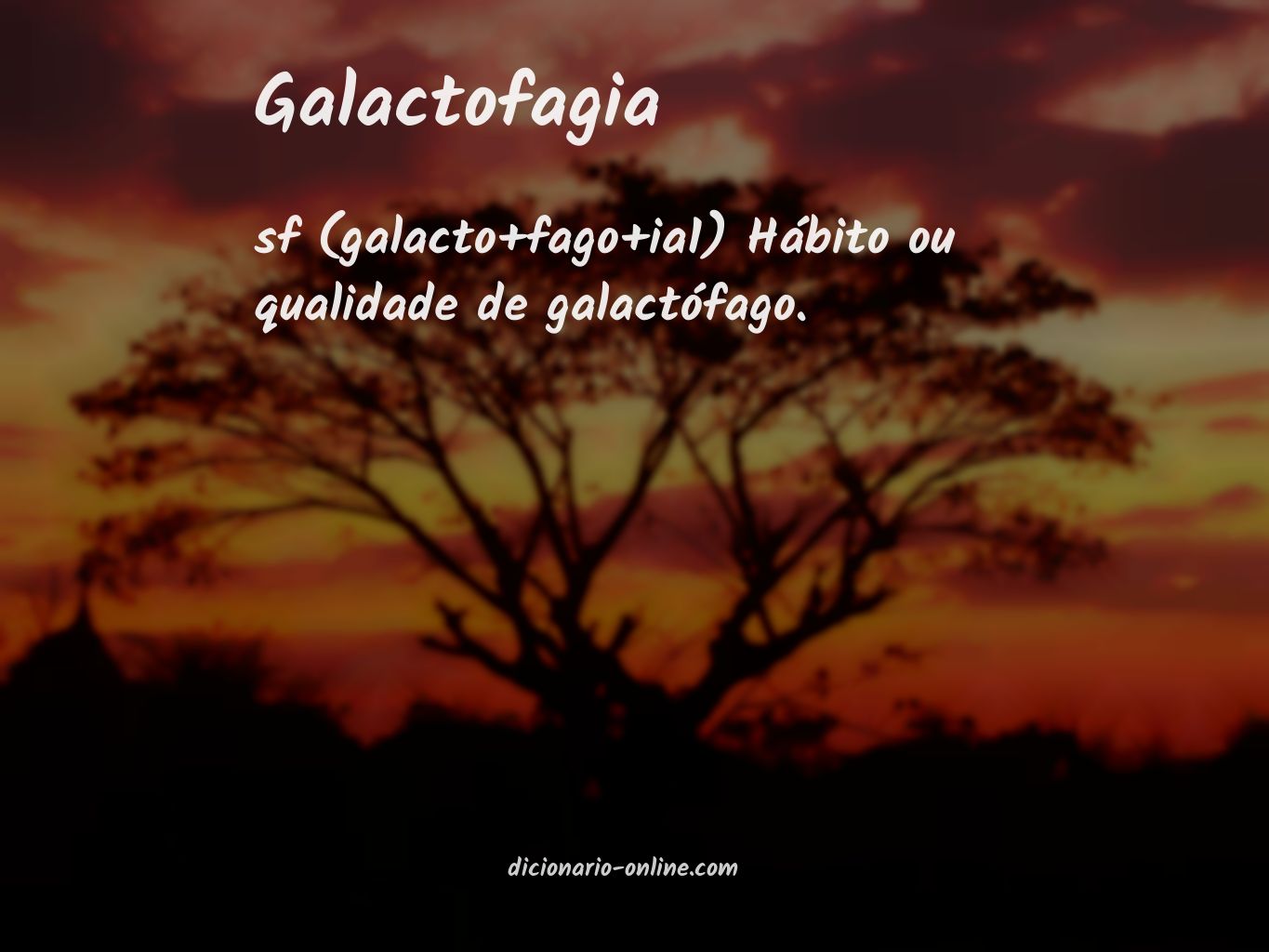 Significado de galactofagia