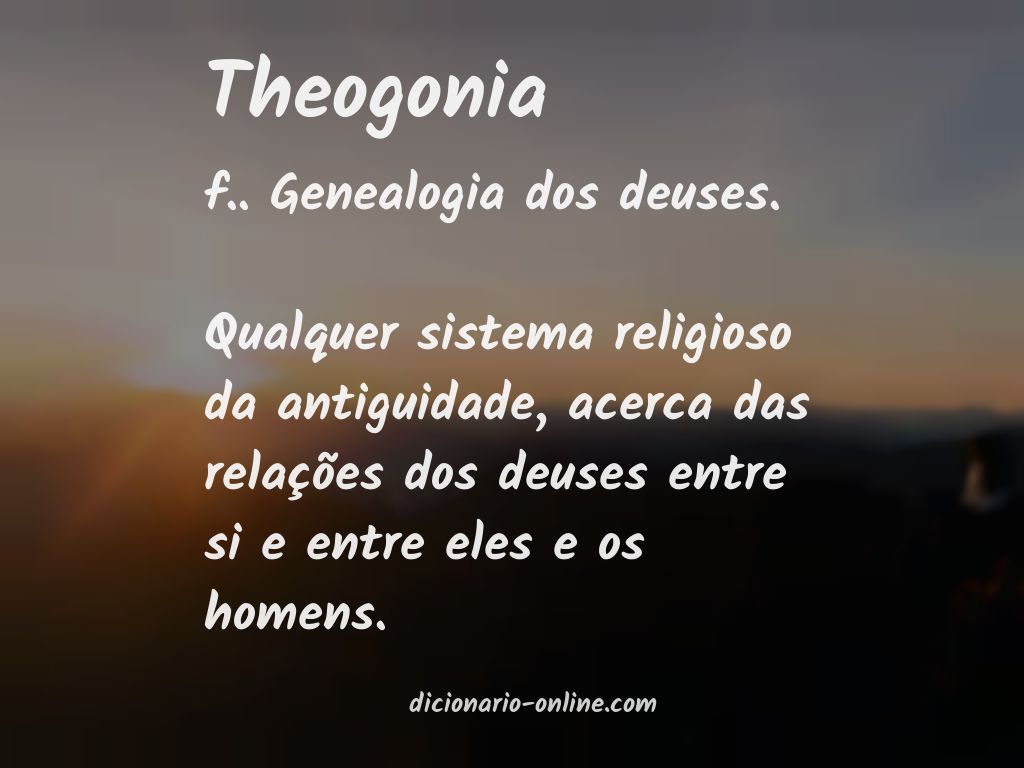 Significado de theogonia