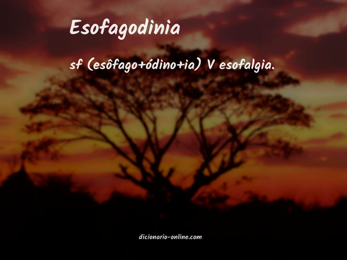 Significado de esofagodinia