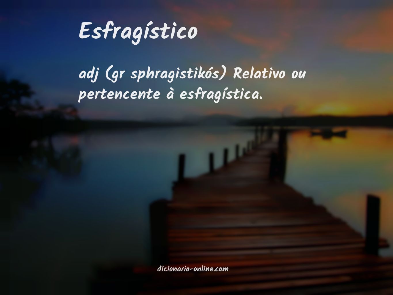 Significado de esfragístico