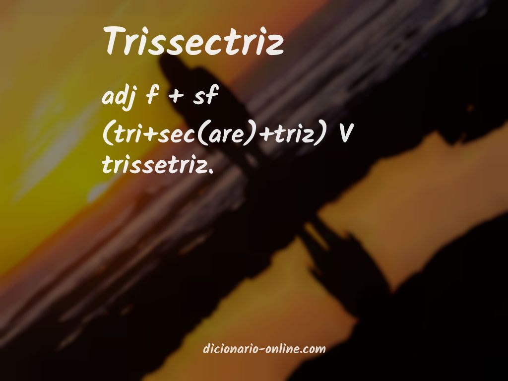 Significado de trissectriz