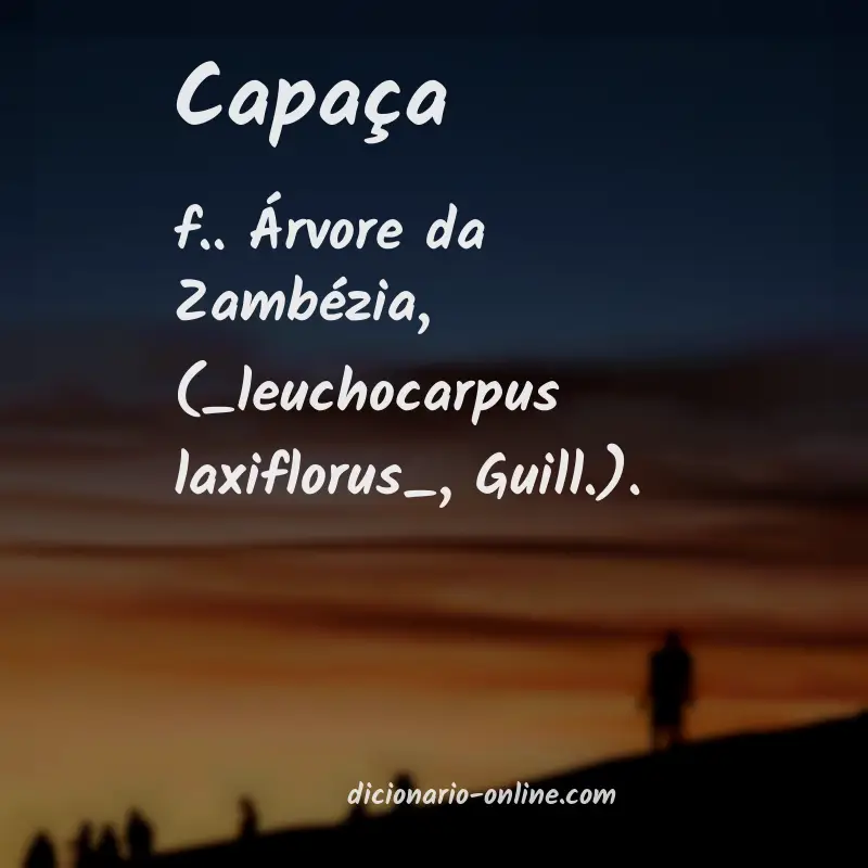 Significado de capaça