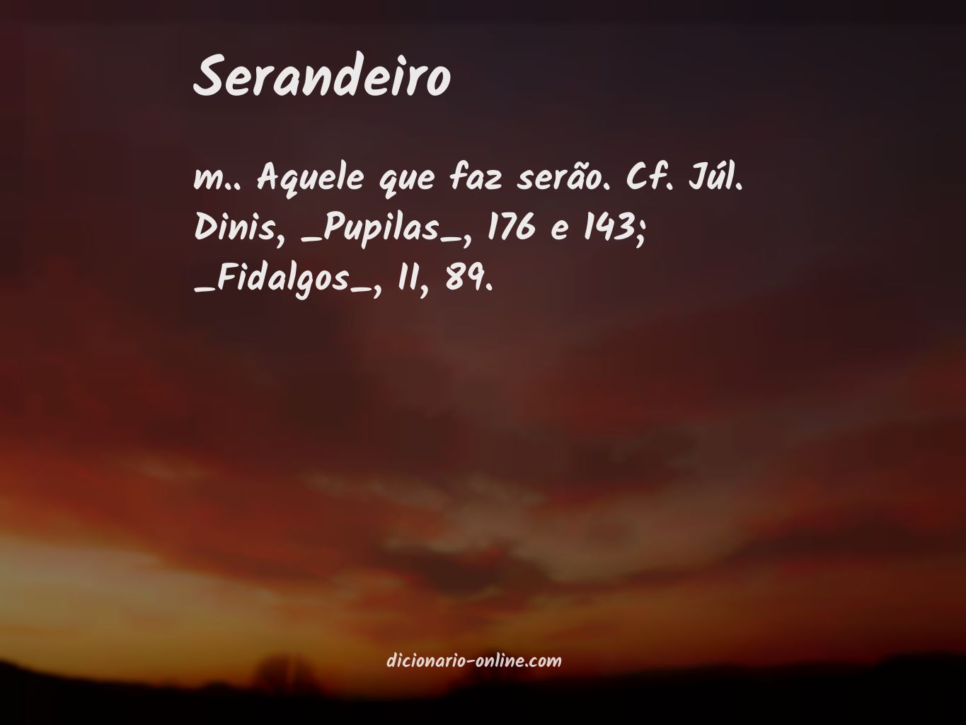 Significado de serandeiro