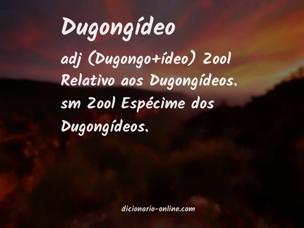 Significado de dugongídeo