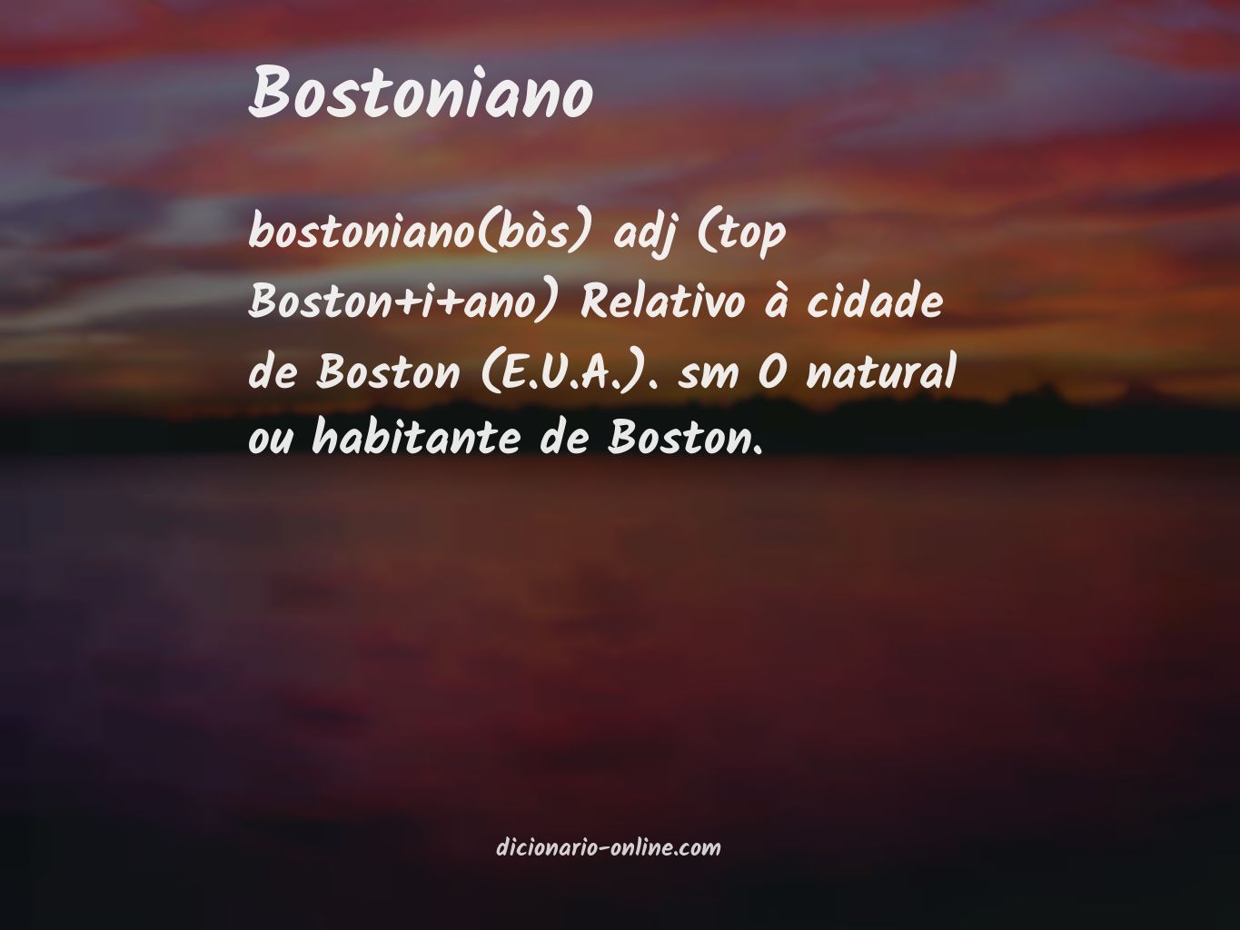 Significado de bostoniano