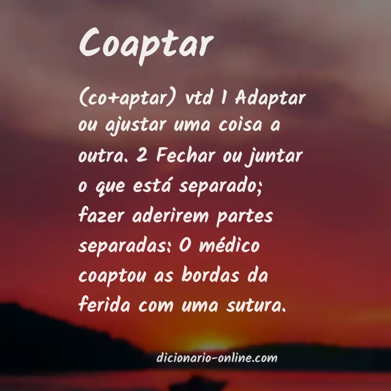 Significado de coaptar