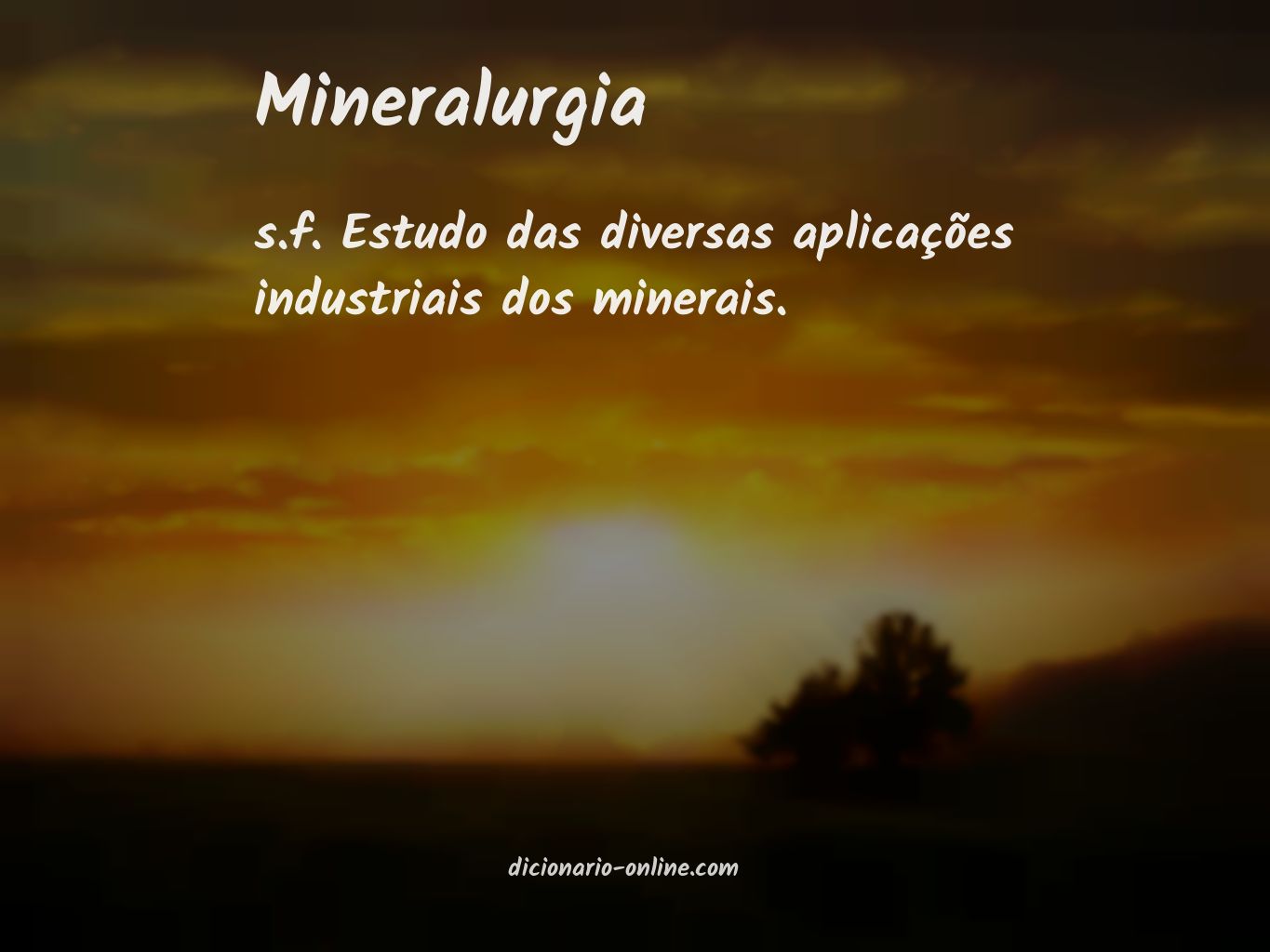 Significado de mineralurgia