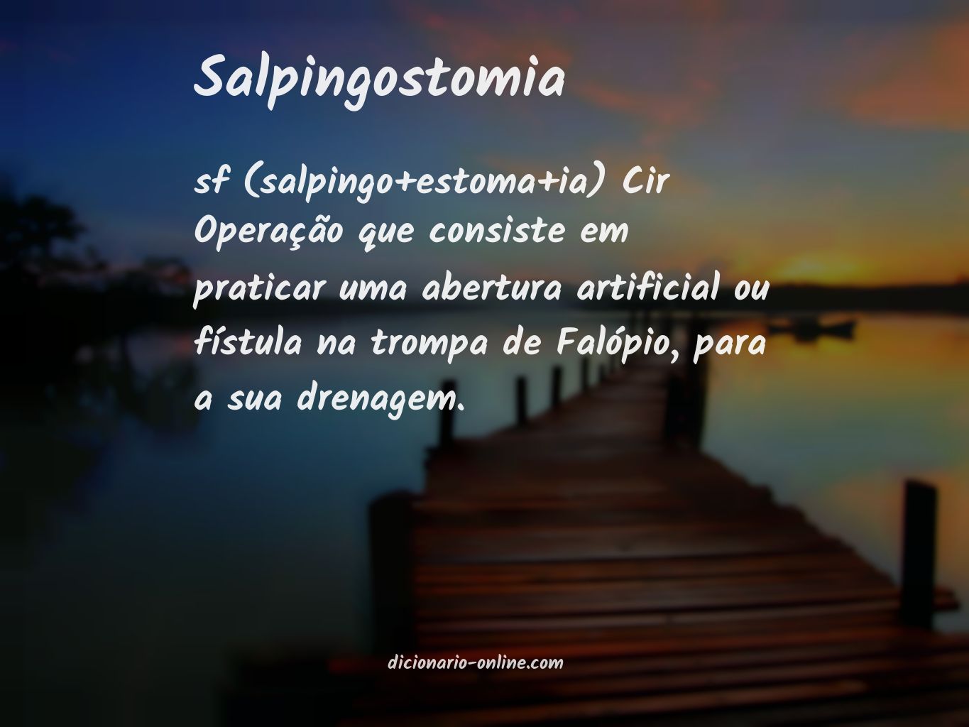 Significado de salpingostomia