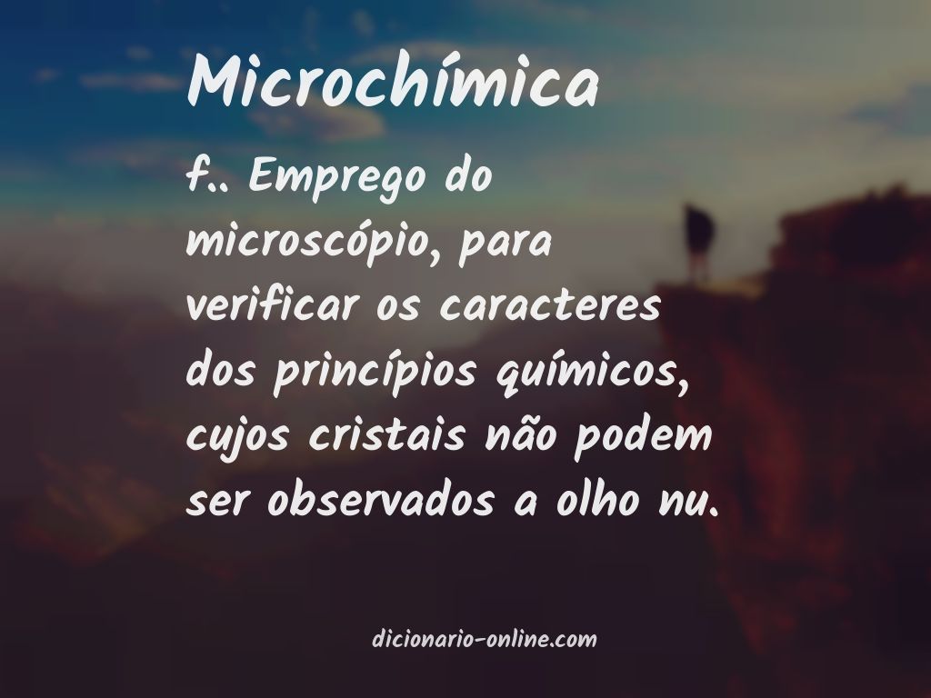 Significado de microchímica