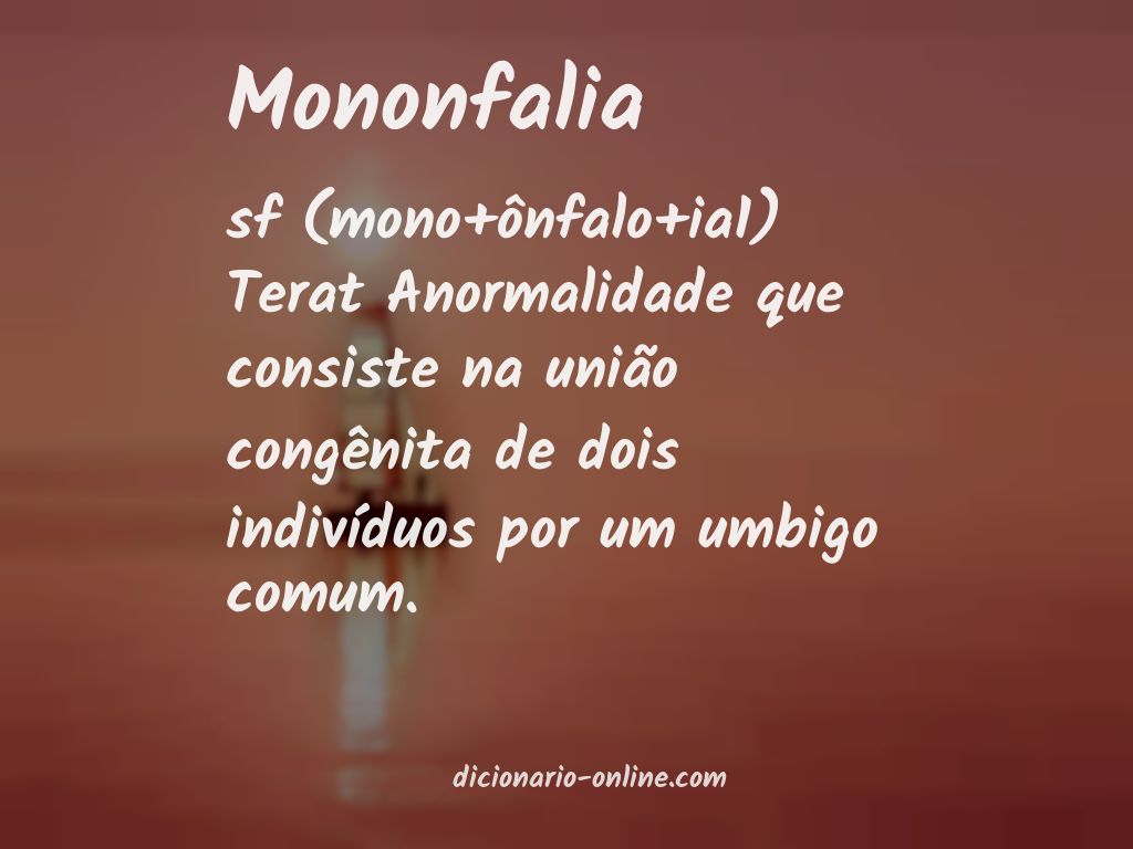 Significado de mononfalia