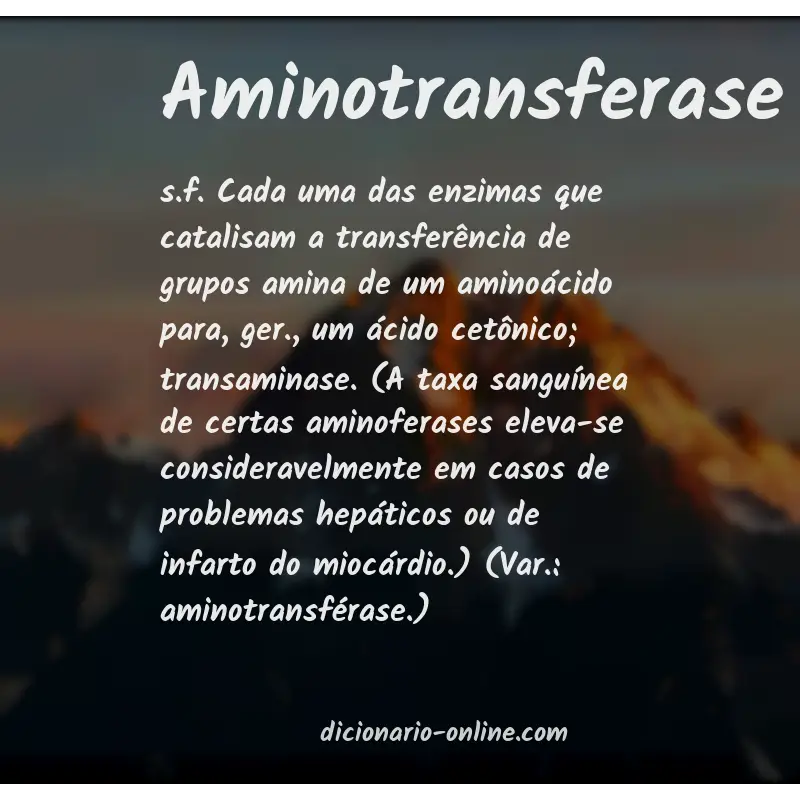 Significado de aminotransferase