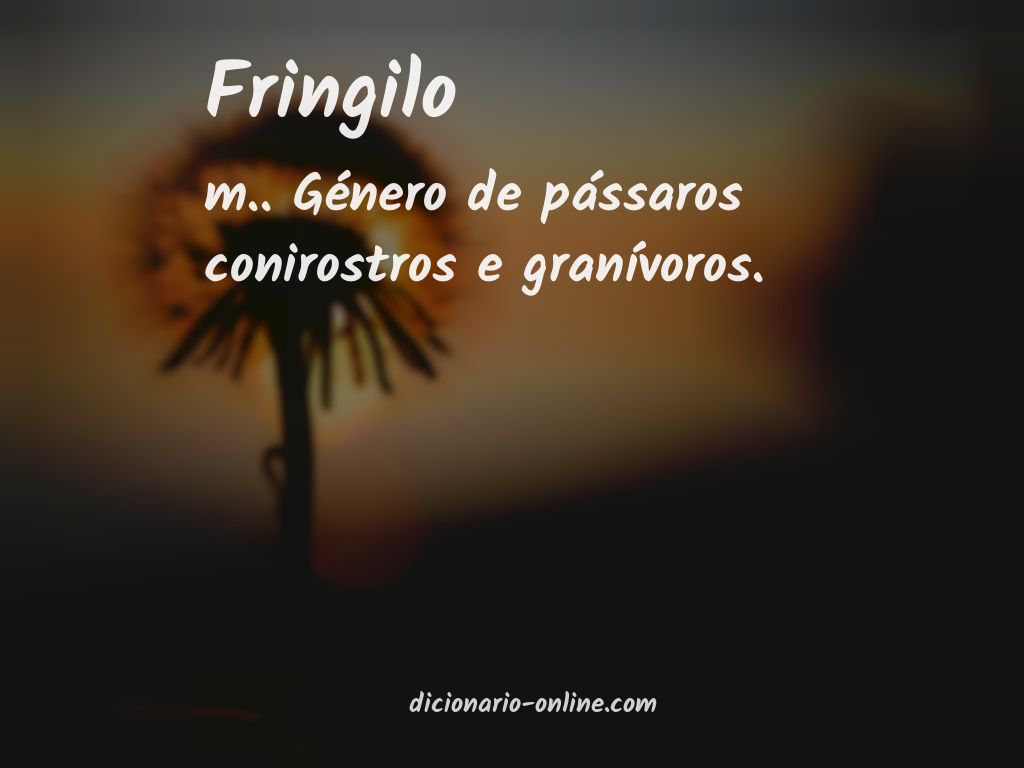 Significado de fringilo