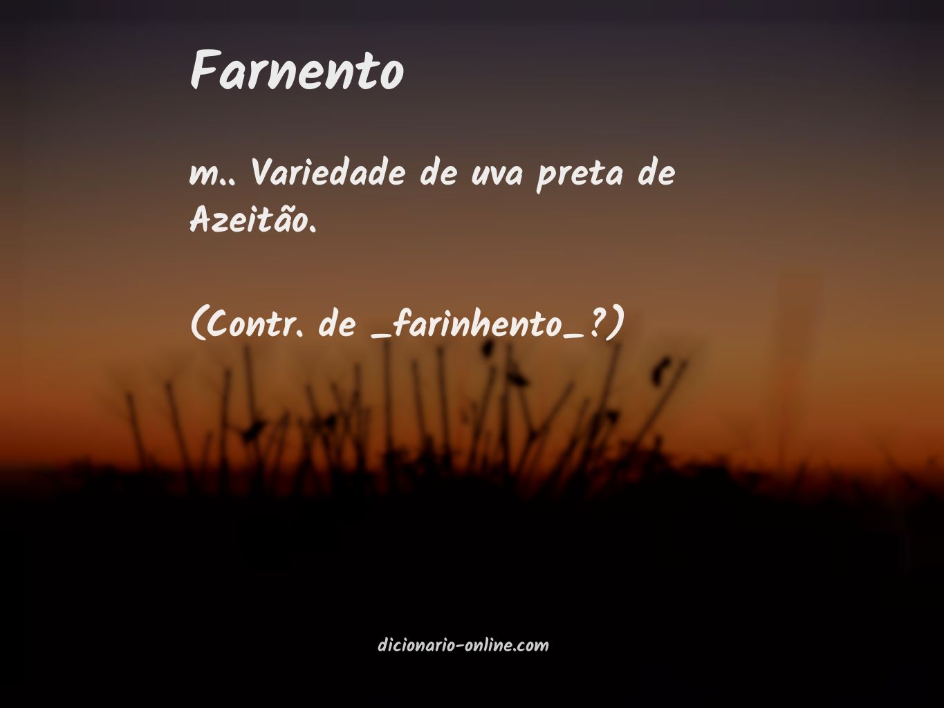 Significado de farnento