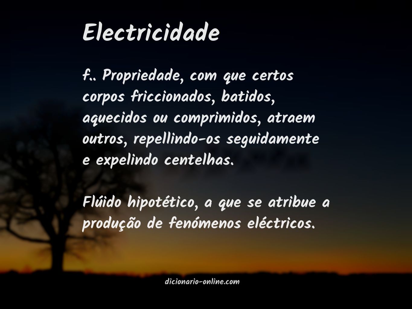 Significado de electricidade