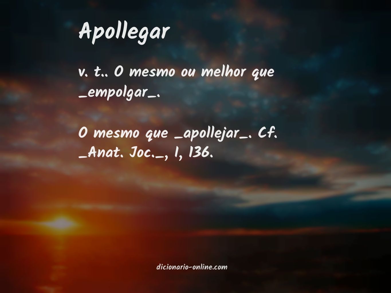 Significado de apollegar