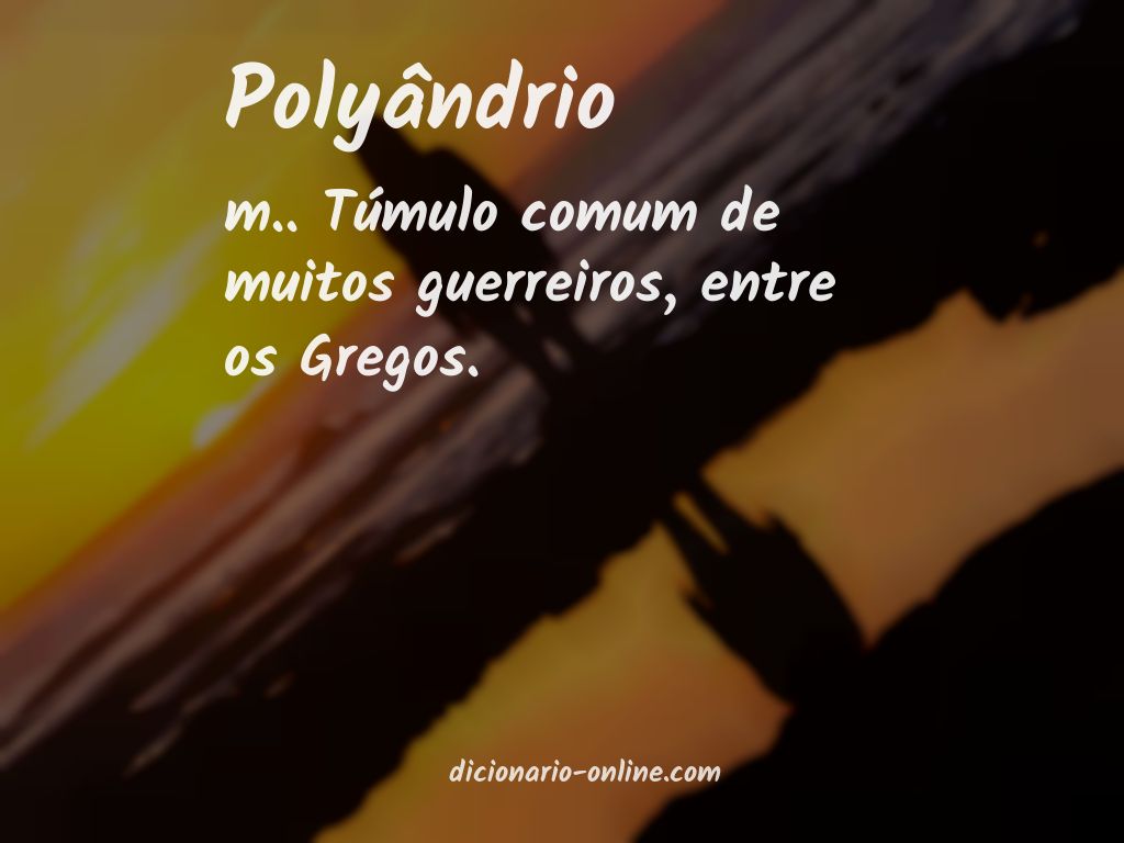 Significado de polyândrio