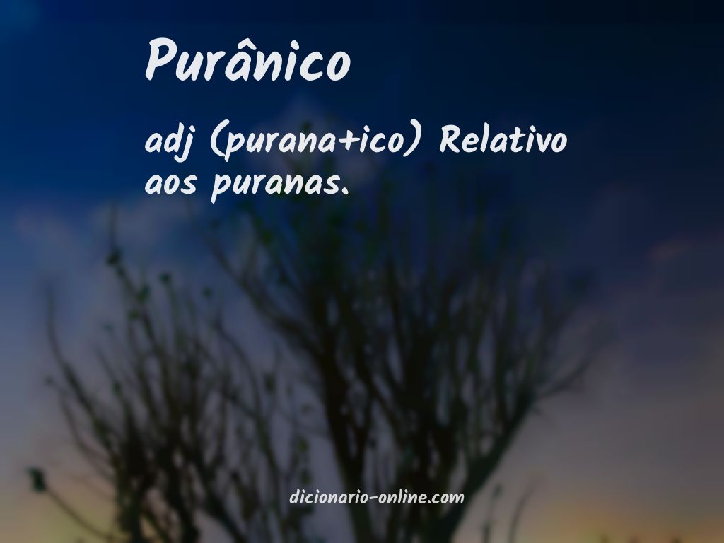 Significado de purânico