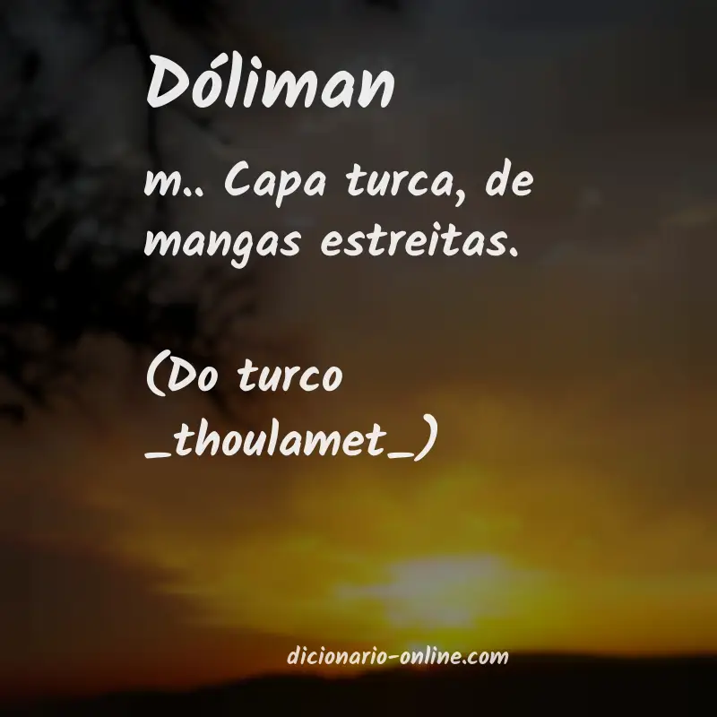 Significado de dóliman