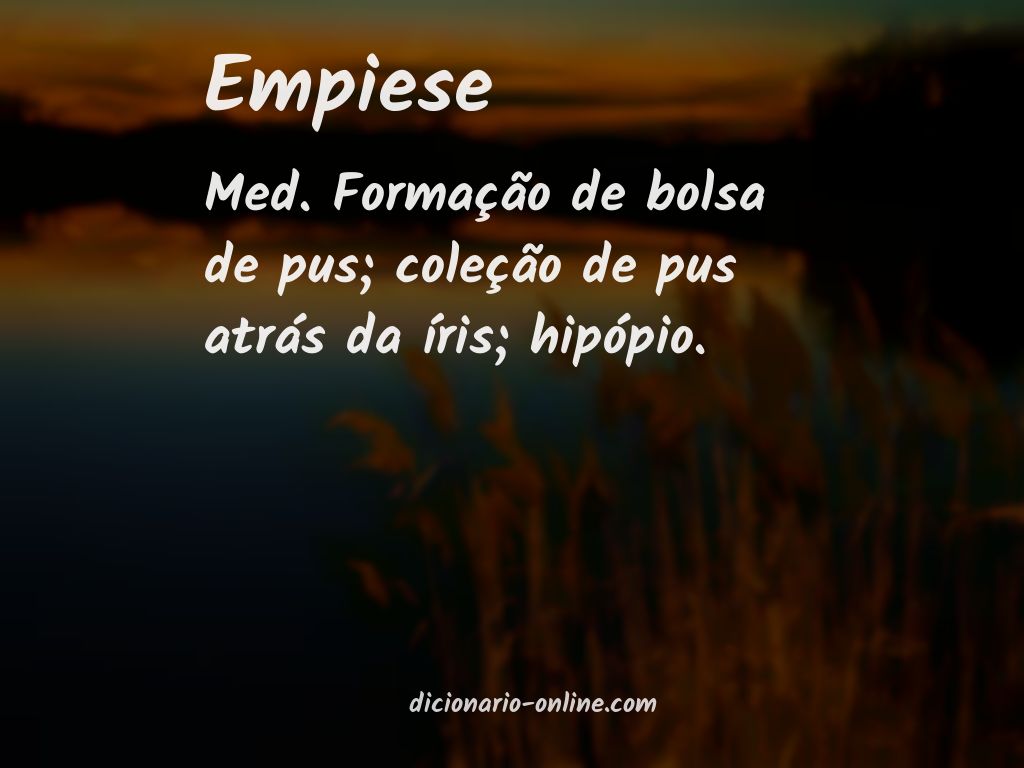 Significado de empiese