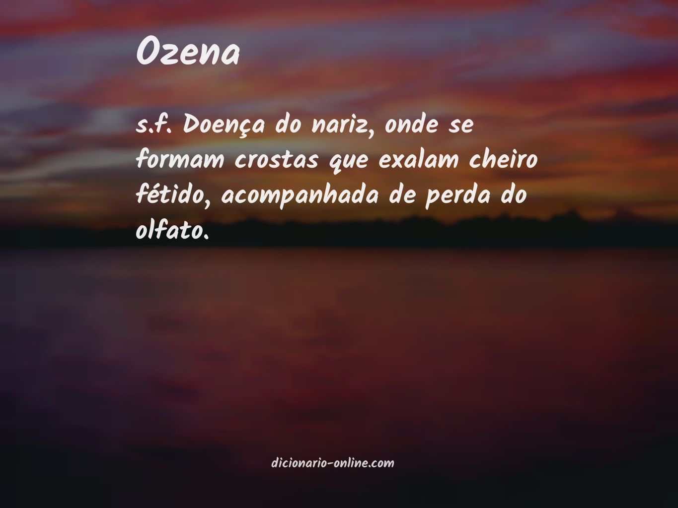 Significado de ozena