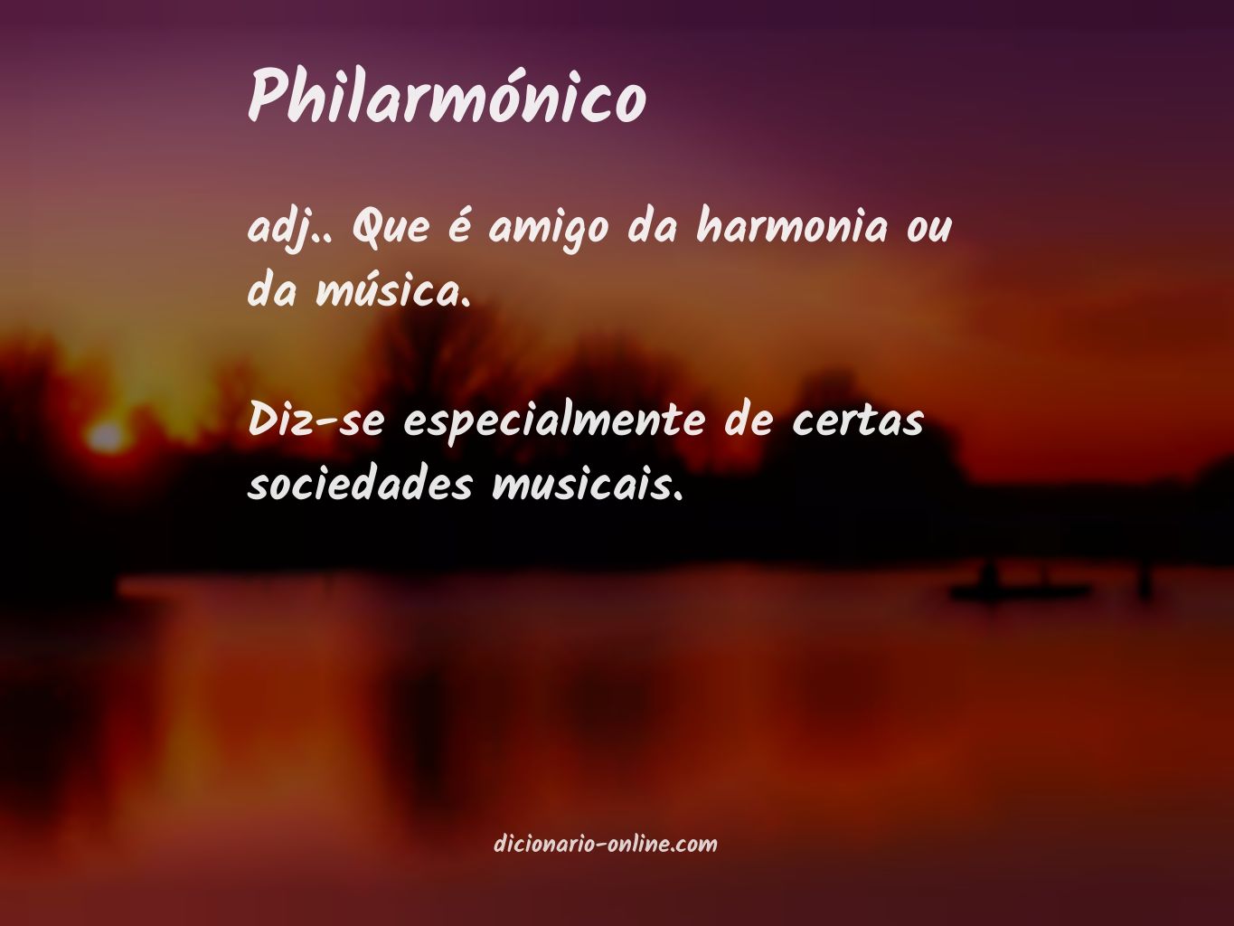 Significado de philarmónico