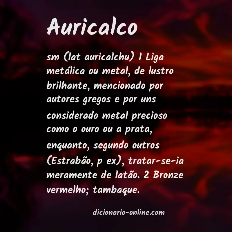 Significado de auricalco