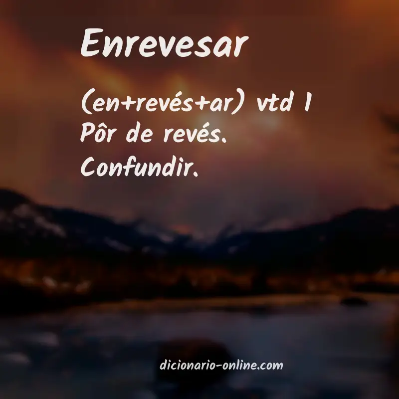 Significado de enrevesar