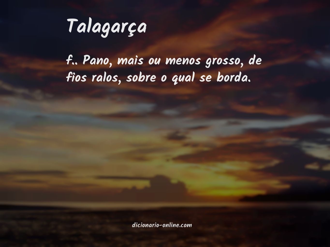 Significado de talagarça