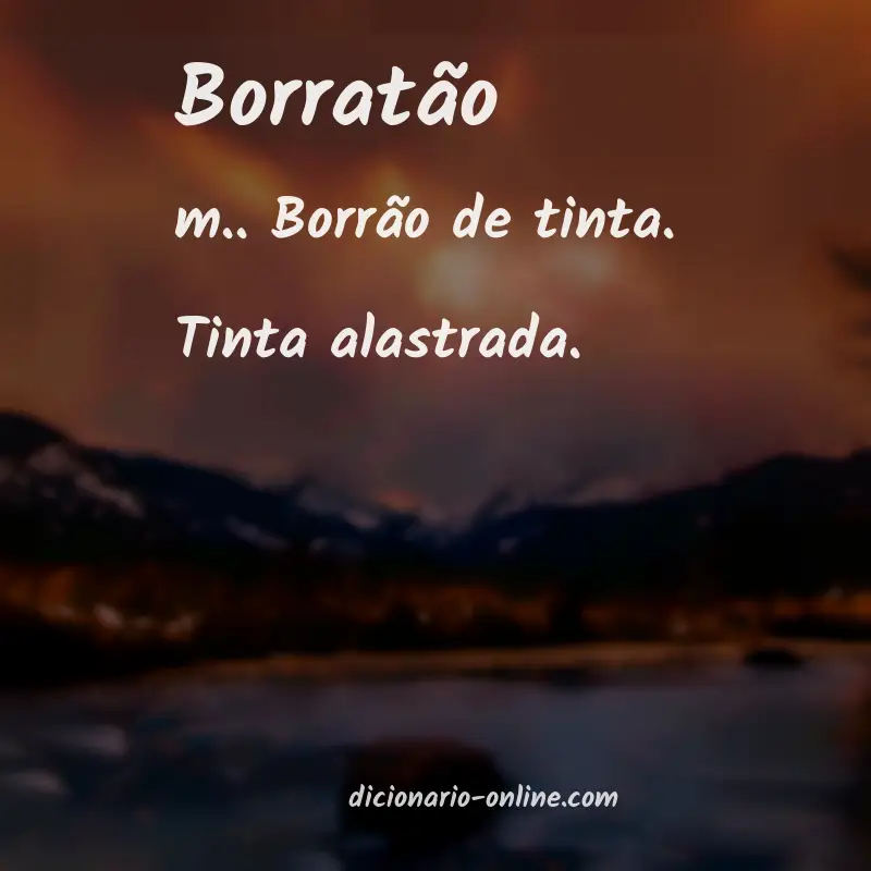 Significado de borratão