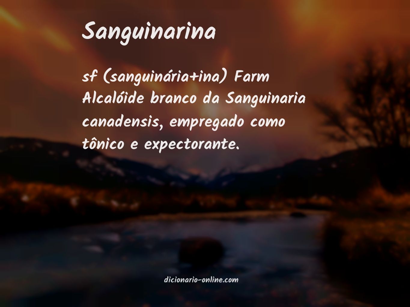 Significado de sanguinarina