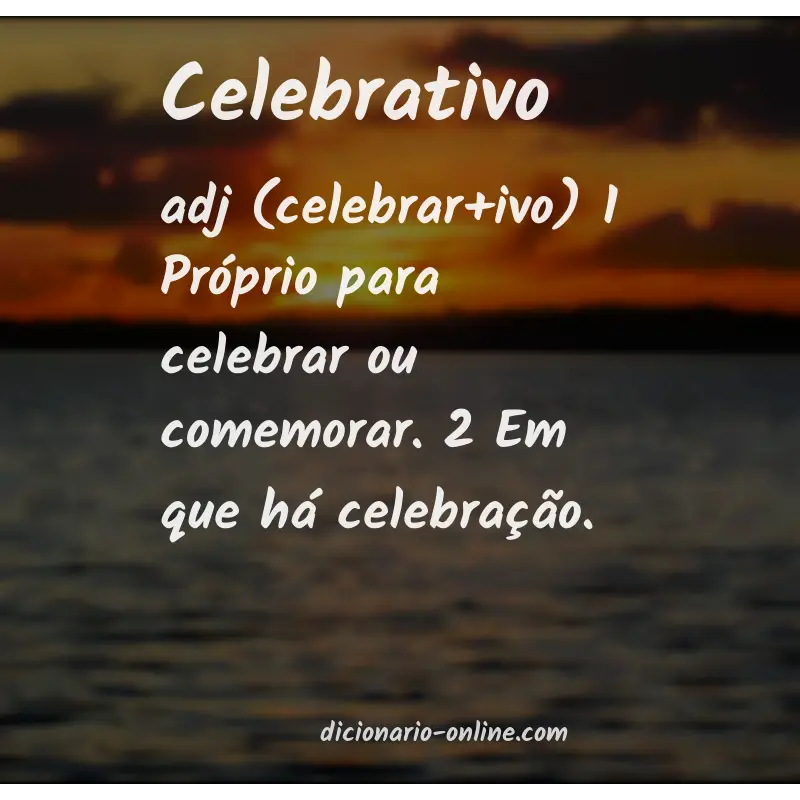 Significado de celebrativo