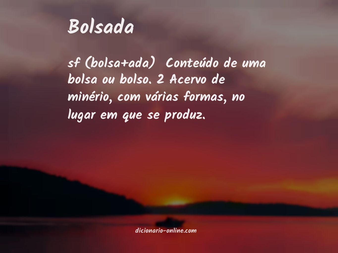 Significado de bolsada