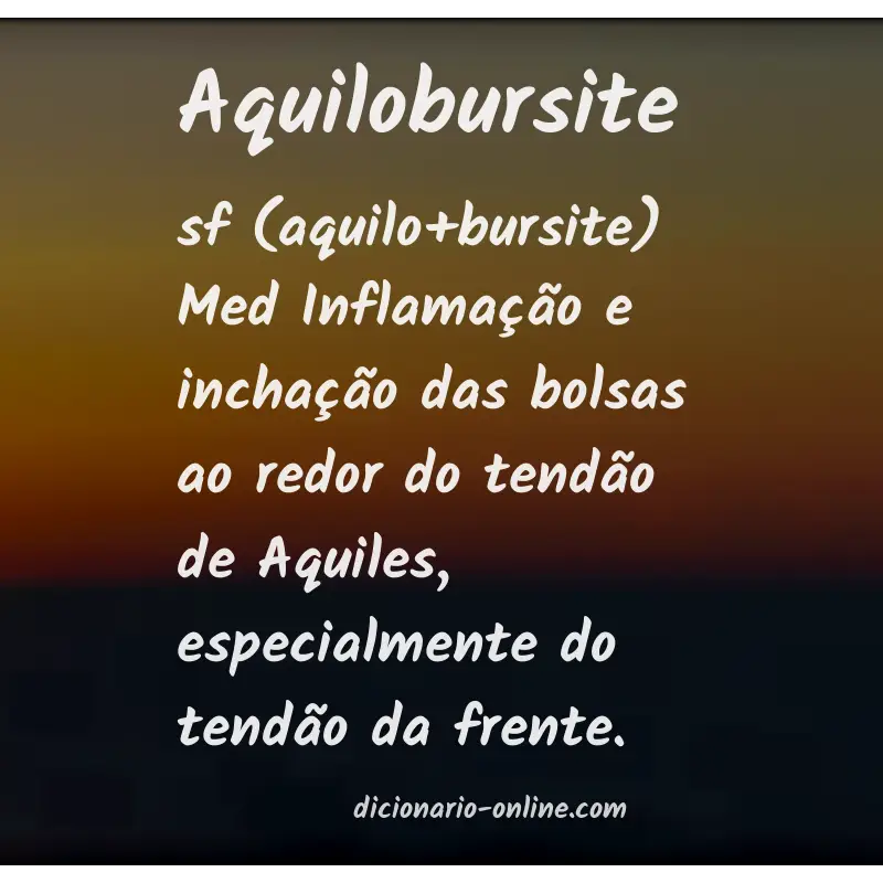 Significado de aquilobursite