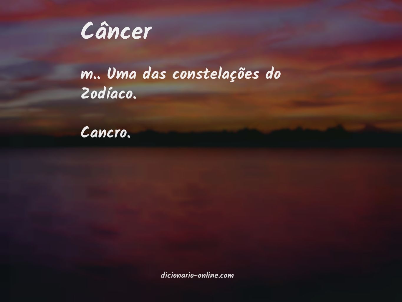 Significado de câncer