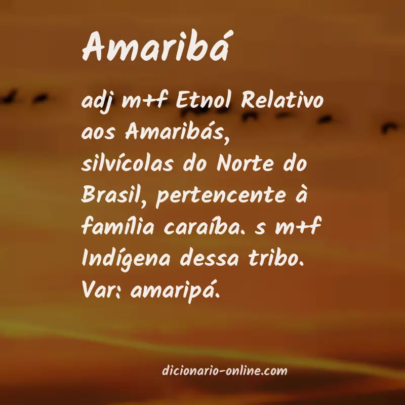 Significado de amaribá