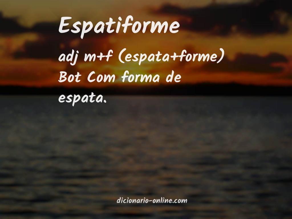 Significado de espatiforme